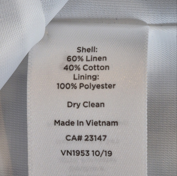 Talbots Classic Blazer Linen / Cotton Blend B&W Gingham NWOT *Flaw - Size 14WP - Picture 14 of 15